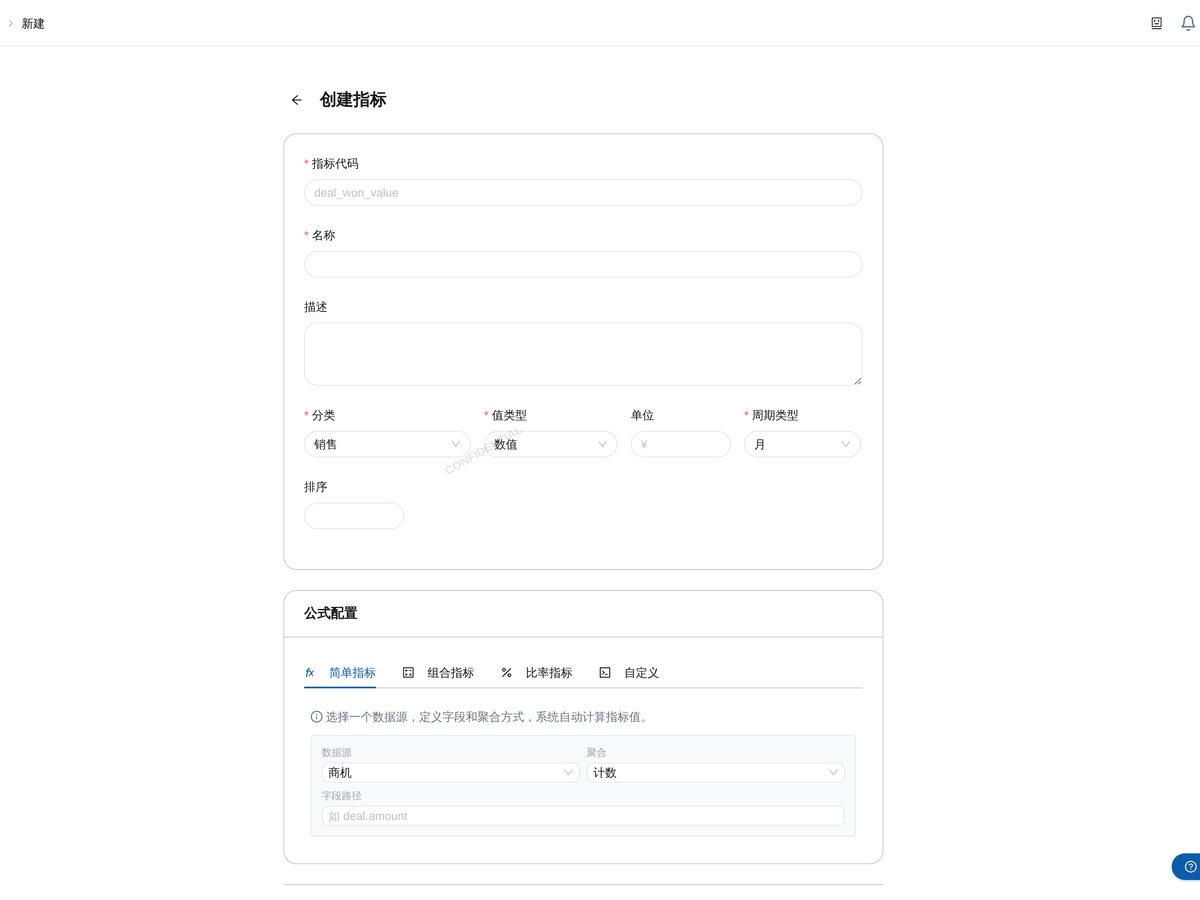 指标平台：主界面实拍截图